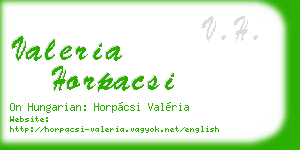 valeria horpacsi business card