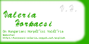 valeria horpacsi business card